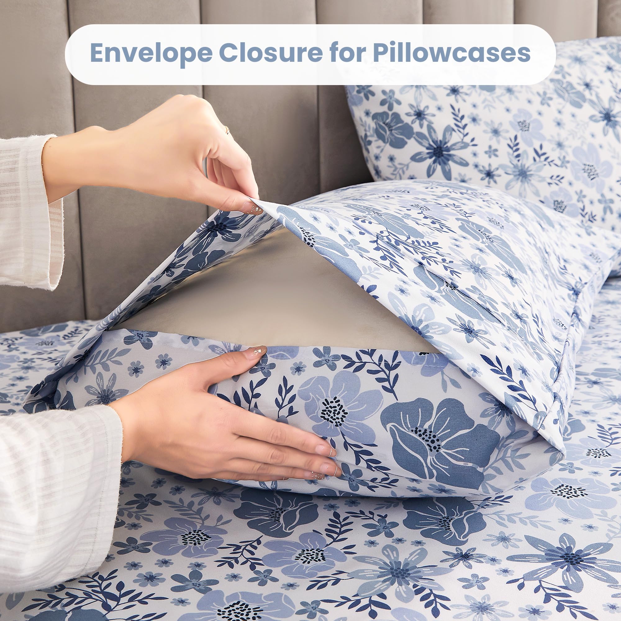 Mooreeke two pillowcases on pillows displaying matching print for coordinated bedding benefit