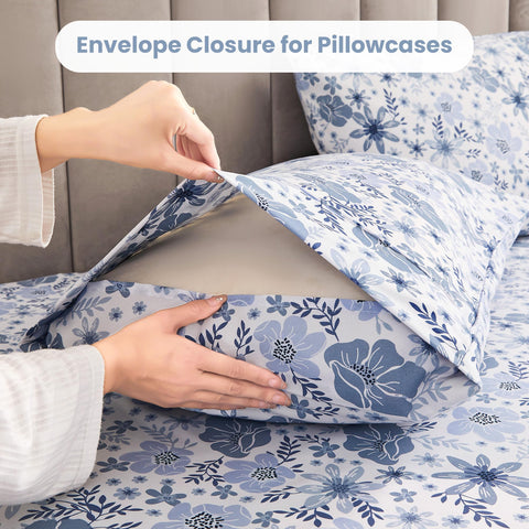 Mooreeke two pillowcases on pillows displaying matching print for coordinated bedding benefit