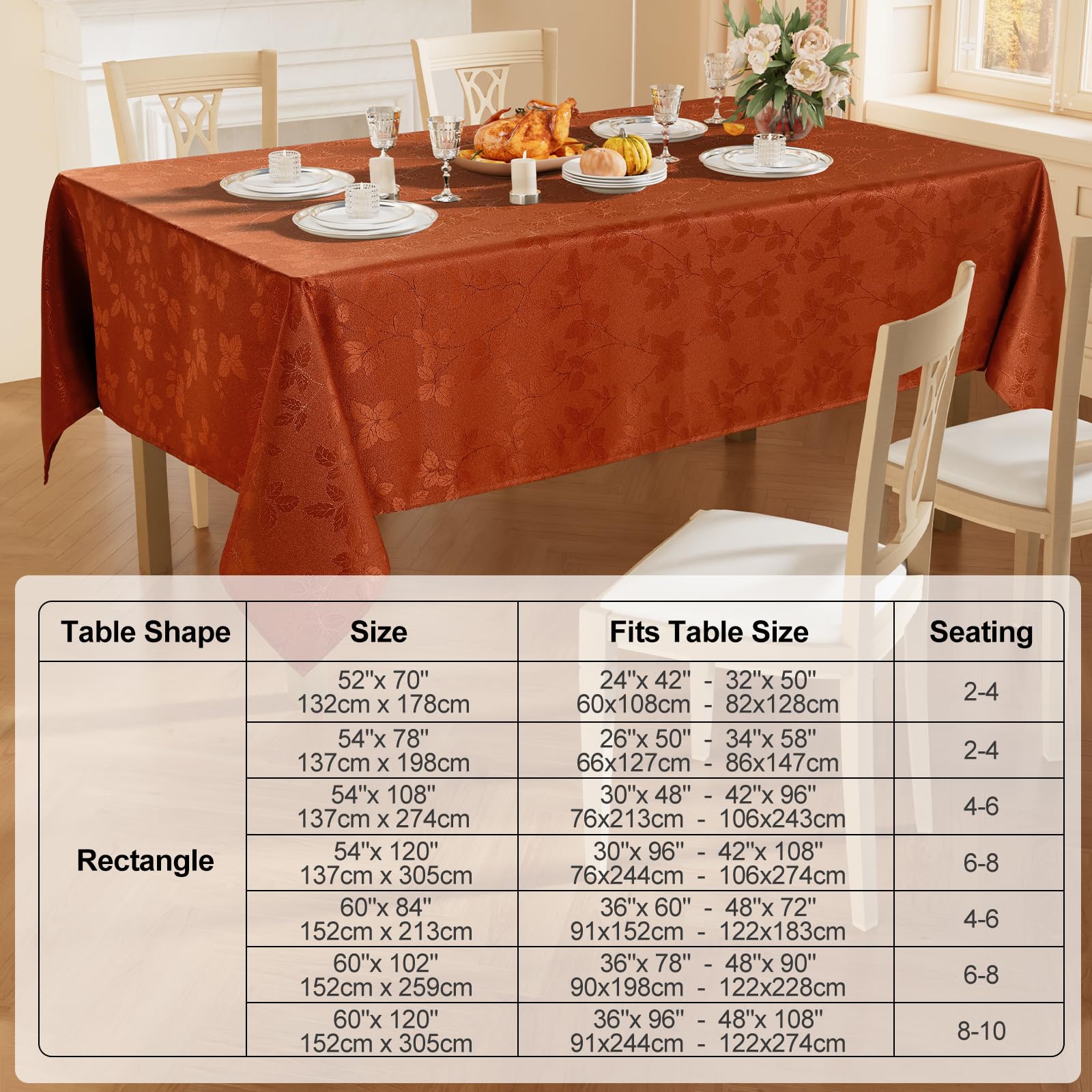 Moosfor tablecloth under centerpiece showing stability and decorative benefit