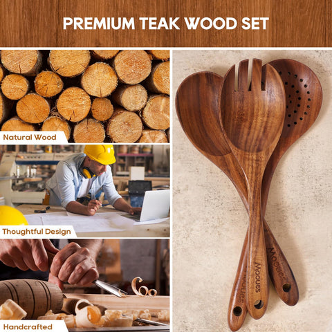 Mooues close-up of teak grain and smooth finish highlighting durability and beauty