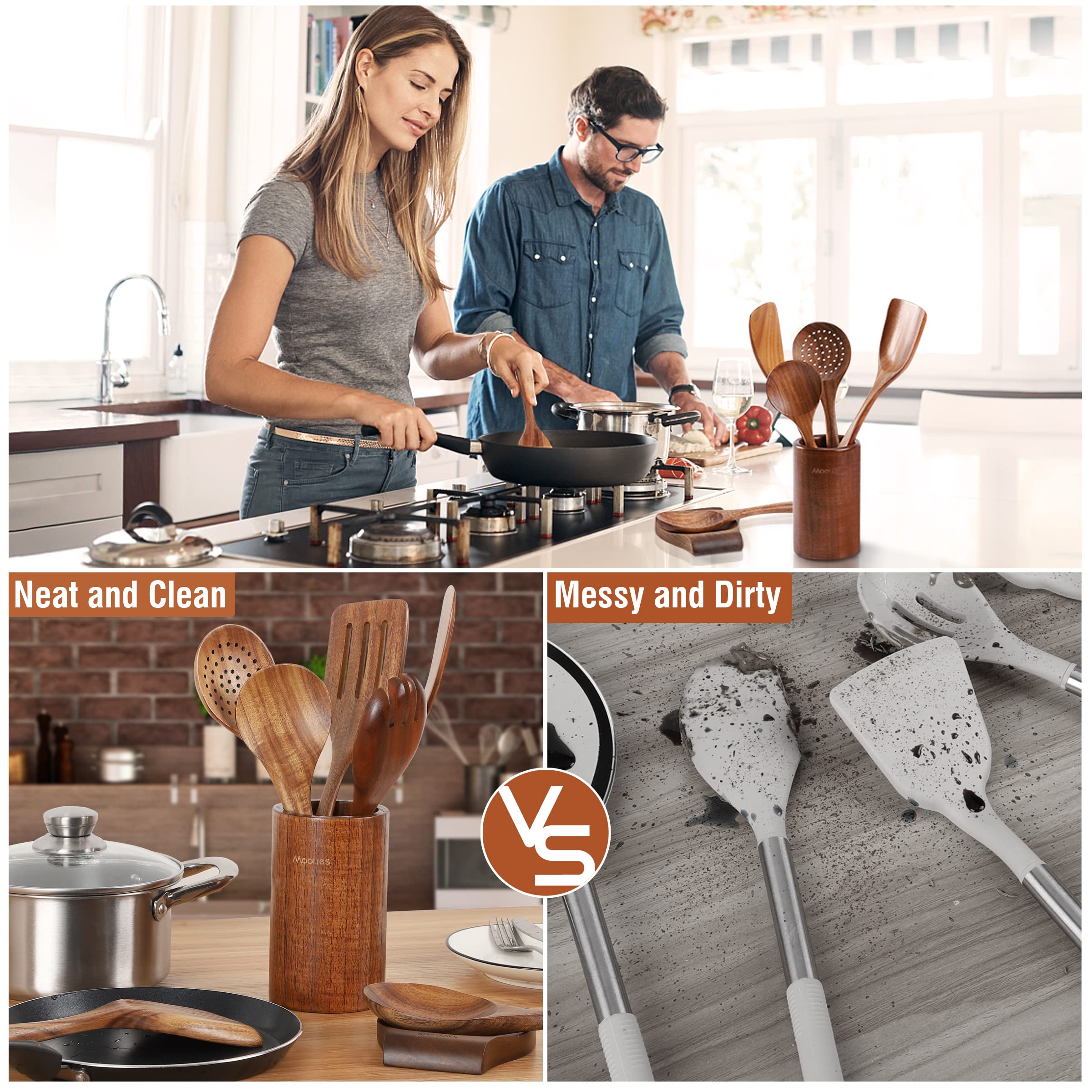 Mooues set displayed on kitchen counter, attractive everyday storage