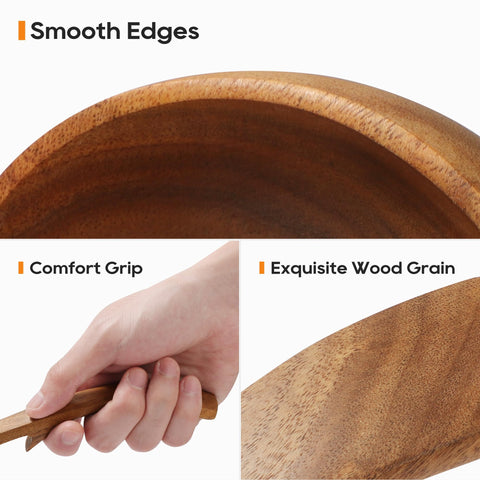 Mooues spoons beside ruler showing size comparison for fit and reach