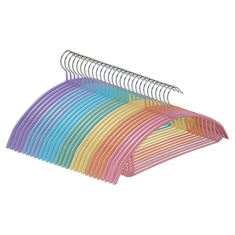 MOPALL front packaging showing 28 colorful hangers and easy organization benefit