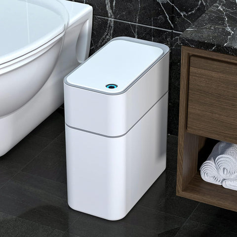 MOPALL front view with lid closed showing neat hands-free design and space-saving benefit