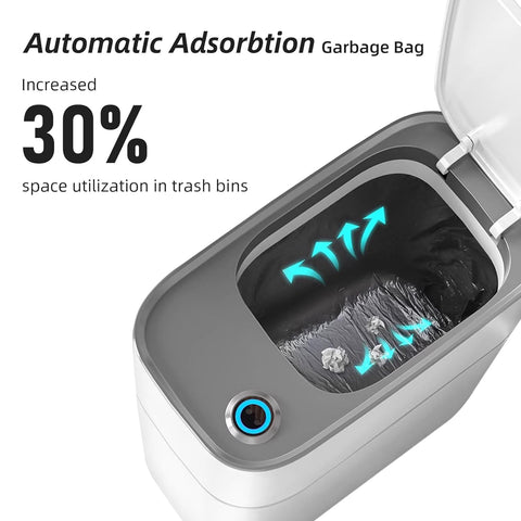 MOPALL open lid captured during motion activation showing quiet, touchless convenience