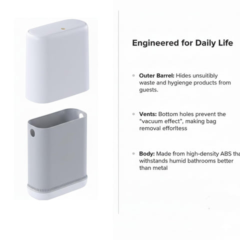 MOPALL slim side profile fits narrow bathroom gap saving space