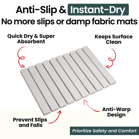 MOPHONICHOME close-up of diatomite texture highlighting rapid moisture absorption benefit