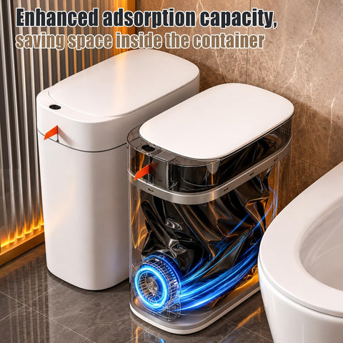 MOPUP sensor and lid close-up highlighting quick hands-free opening