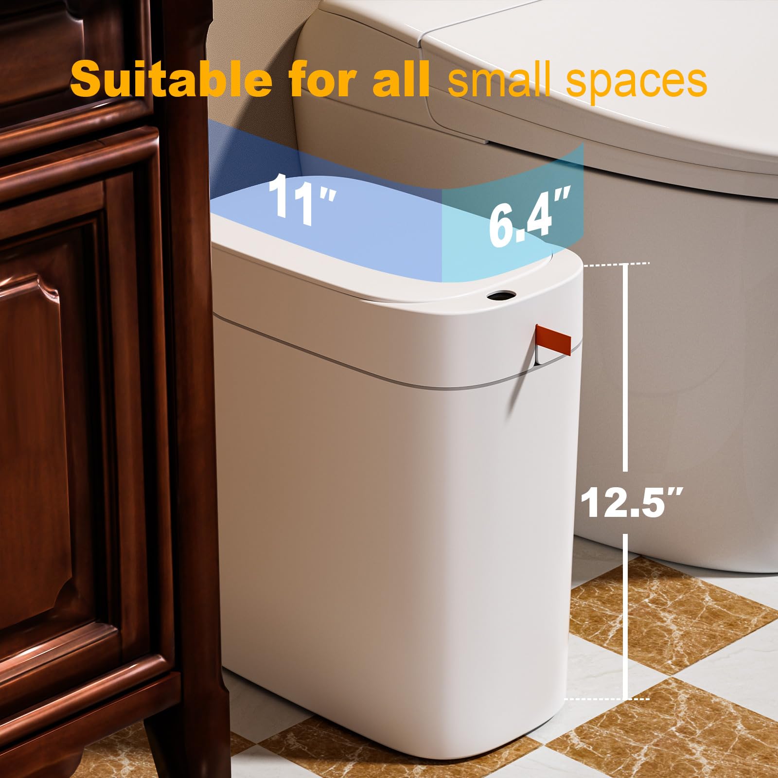MOPUP in bathroom lifestyle photo showing hygienic hands-free use