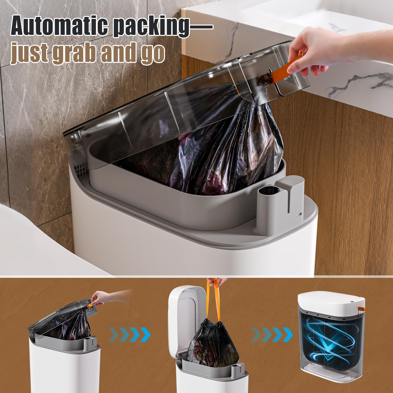 MOPUP liner vacuum detail demonstrating secure bag fit benefit