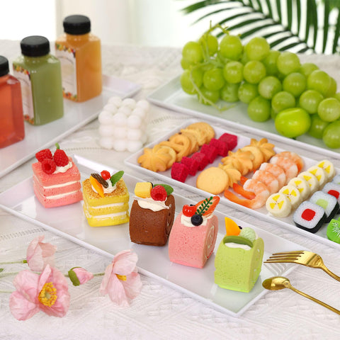 Moretoes table setting with trays showing stylish party presentation benefit