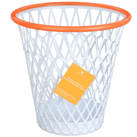 MORNING SUN front view showing hoop-shaped design and vibrant lines for decorative waste storage