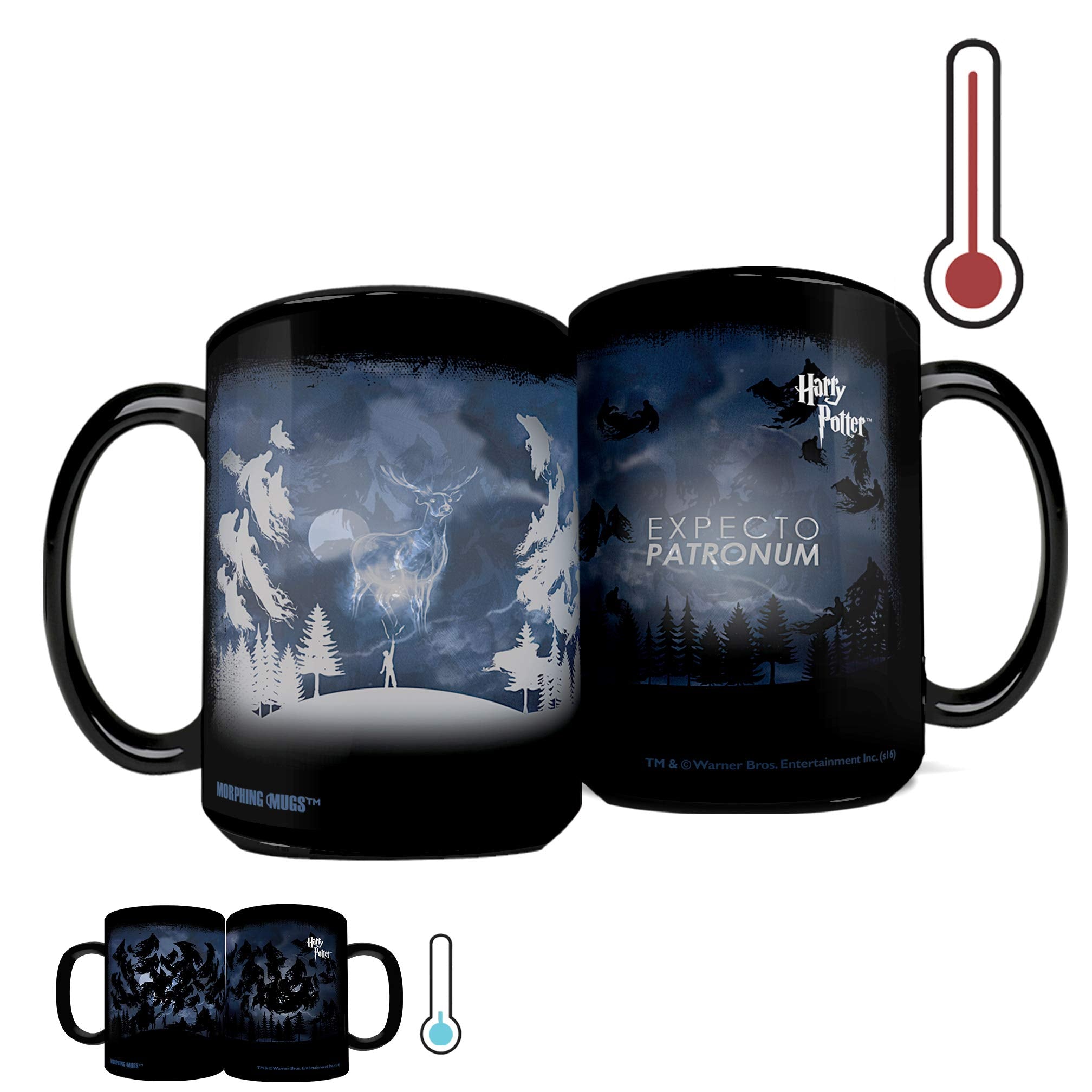 Morphing Mugs front view showing full design and benefit of display appeal