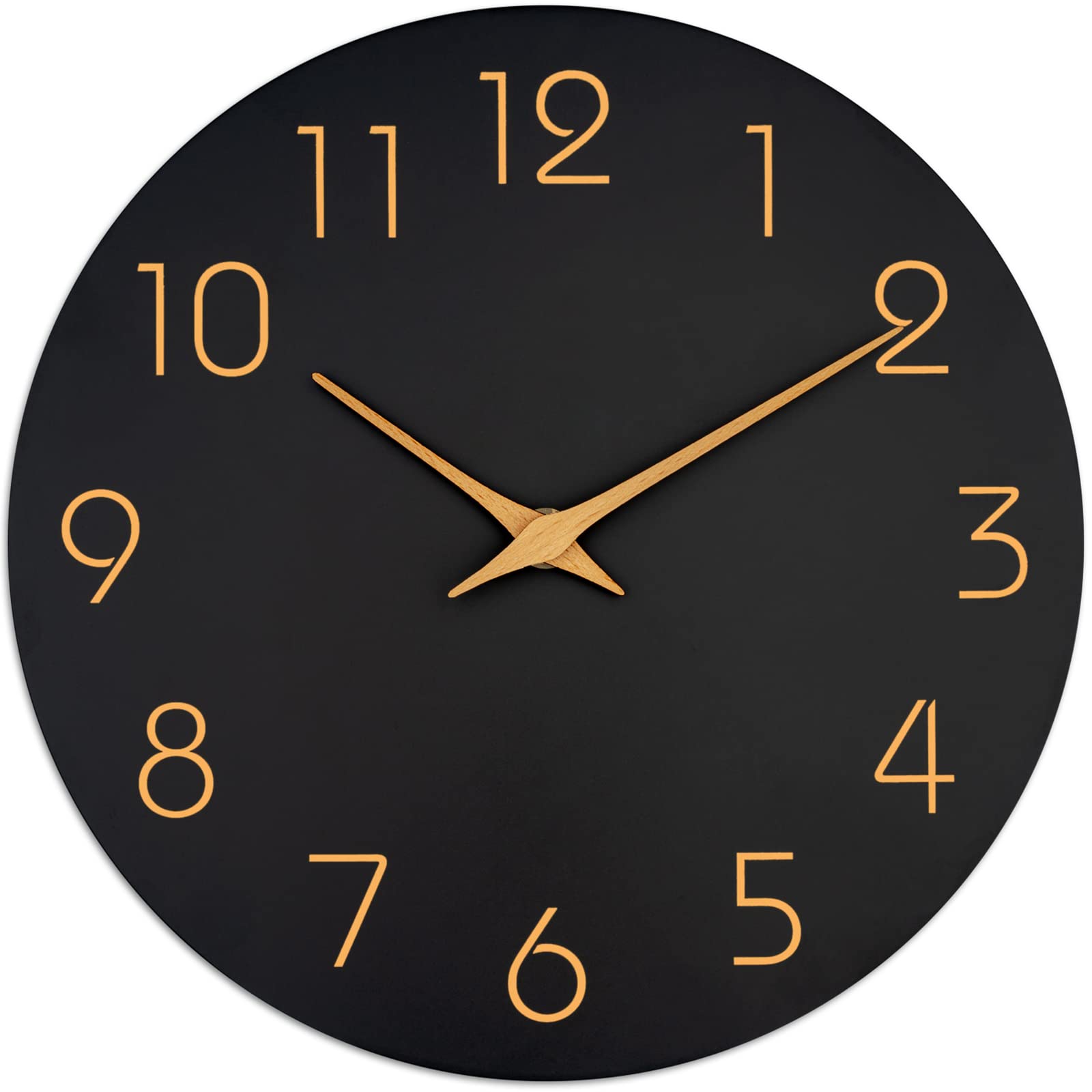 Mosewa front view showing black MDF face and rose gold numbers, modern look benefit