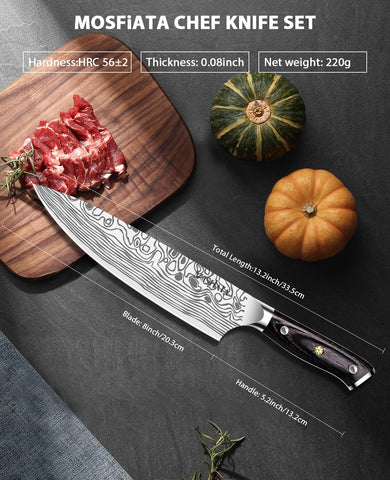 MOSFiATA knife chopping vegetables demonstrating control and precise slicing