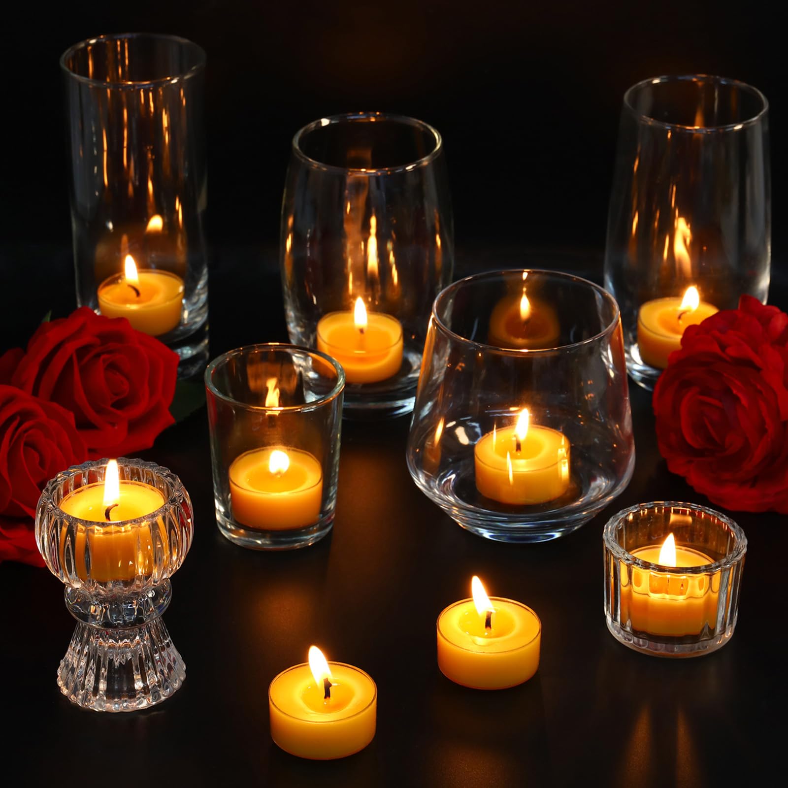 MOSROAD tea lights inside an emergency kit providing backup lighting benefit