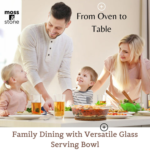 Moss & Stone ergonomic handle close-up for secure, comfortable grip when carrying hot dishes