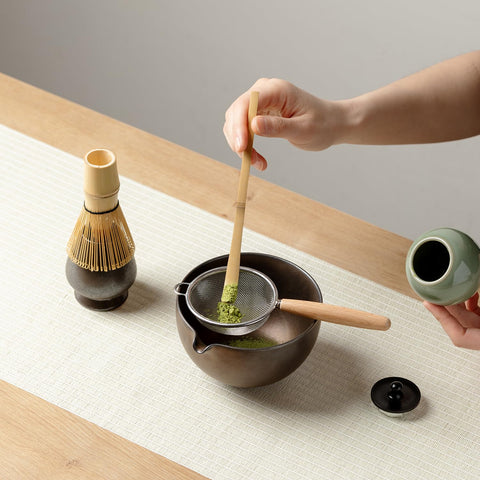 Mossen bamboo whisk detail showing fine tines for quick froth and consistent texture