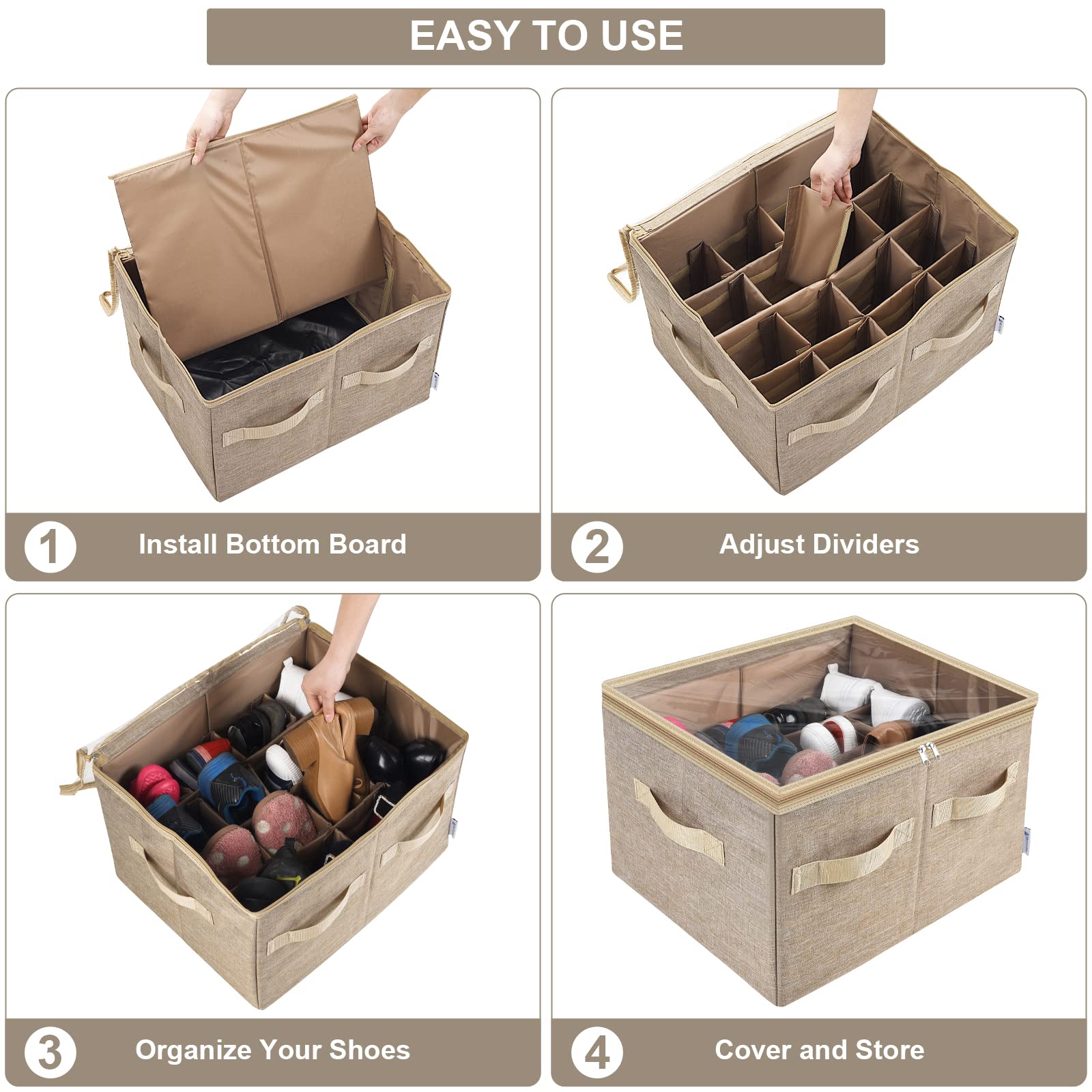 Moteph clear cover visibility reveals shoes at a glance and dust protection