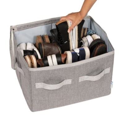 Moteph front view with clear cover showing shoes neatly visible and dust protection