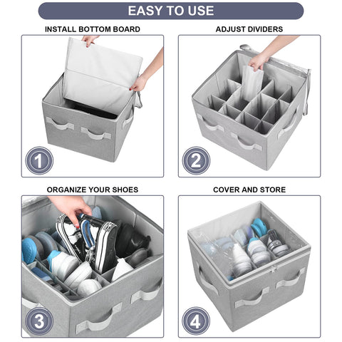 Moteph organizer in closet showing space saved and tidy storage benefit