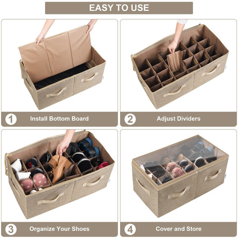 Moteph inside closet lifestyle displaying space-saving benefit and tidy shelves