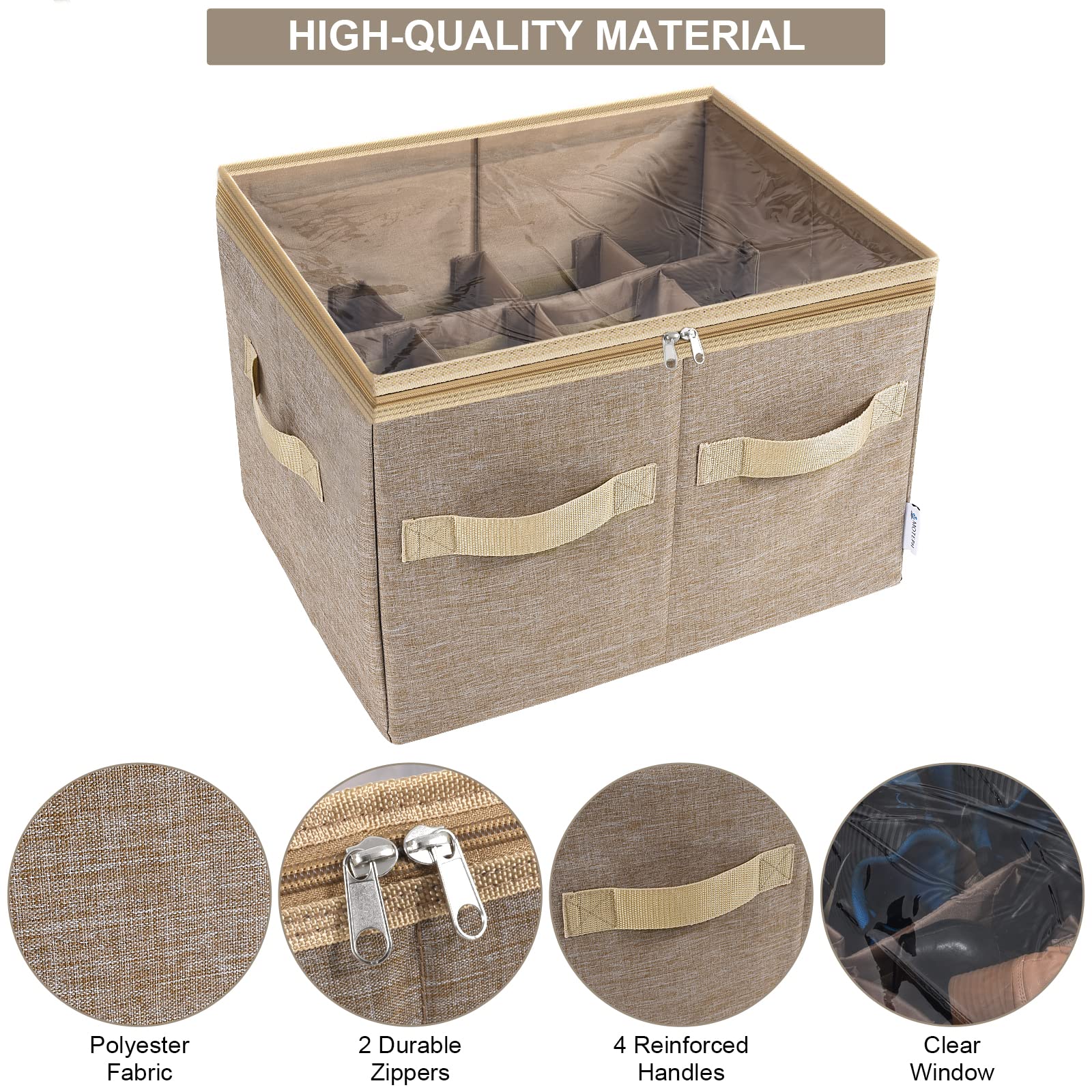 Moteph interior dividers detail demonstrates adjustable PP panels for stability