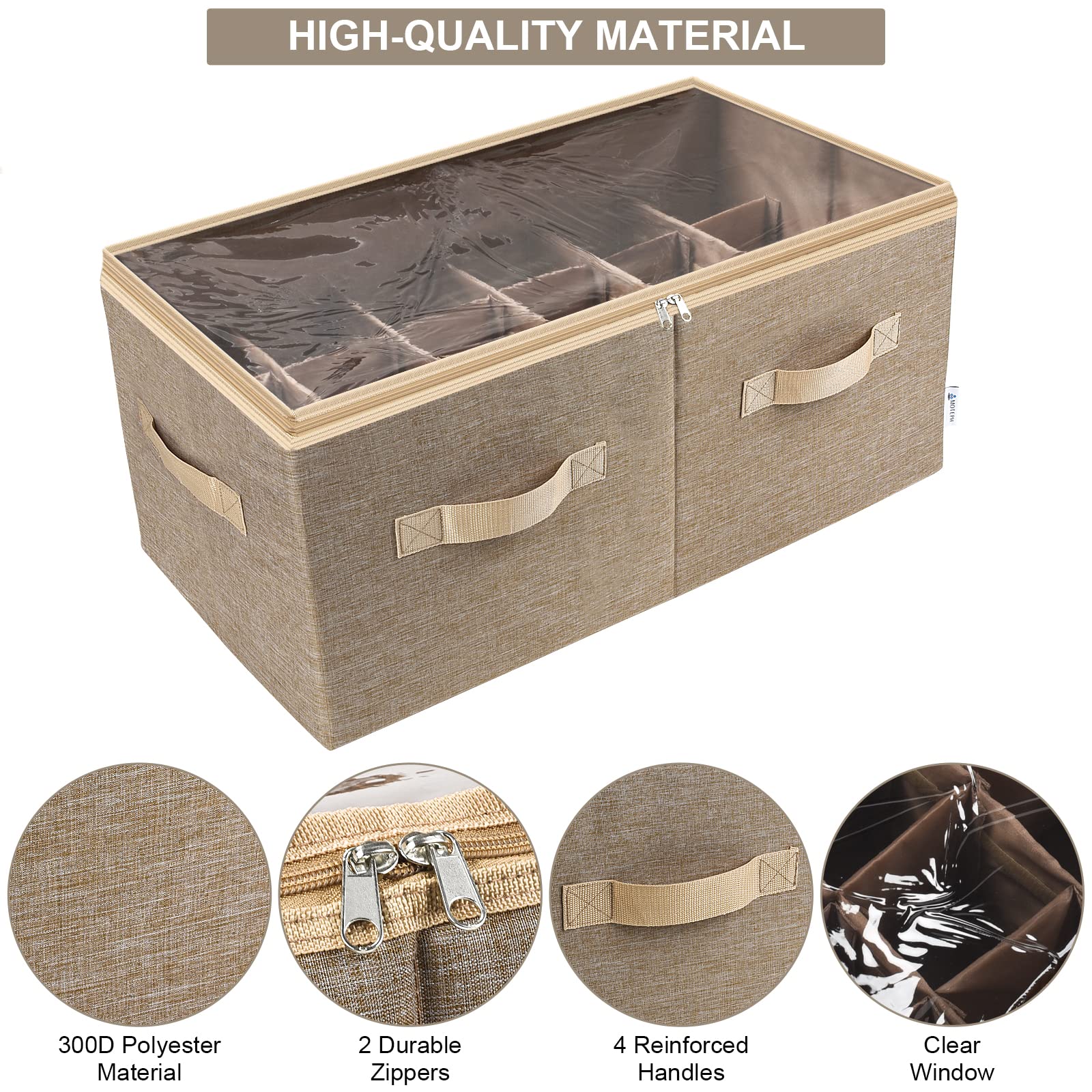 Moteph scale comparison showing large capacity holding 24 pairs for efficiency