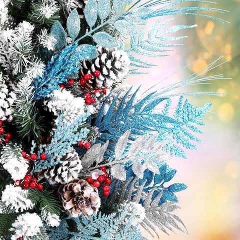 Motionchic branch used as a tree topper adding shimmer and focal height