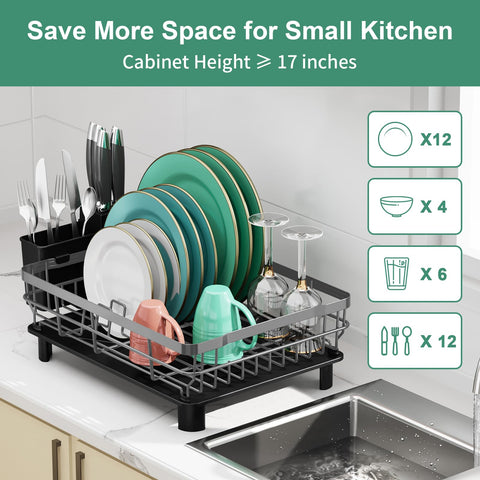MOUKABAL loaded with plates and bowls maximizing drying capacity