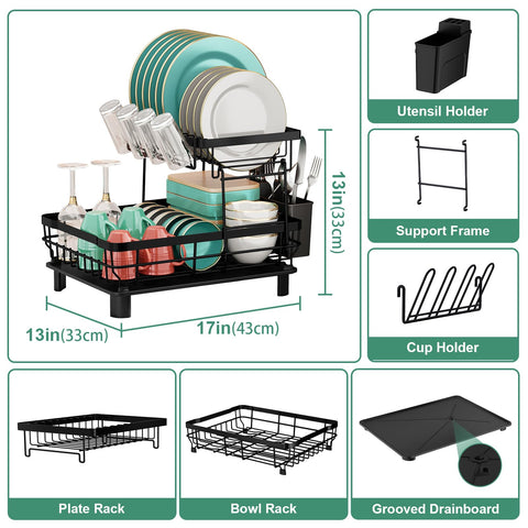 MOUKABAL plate rack detail holding plates upright for faster air drying