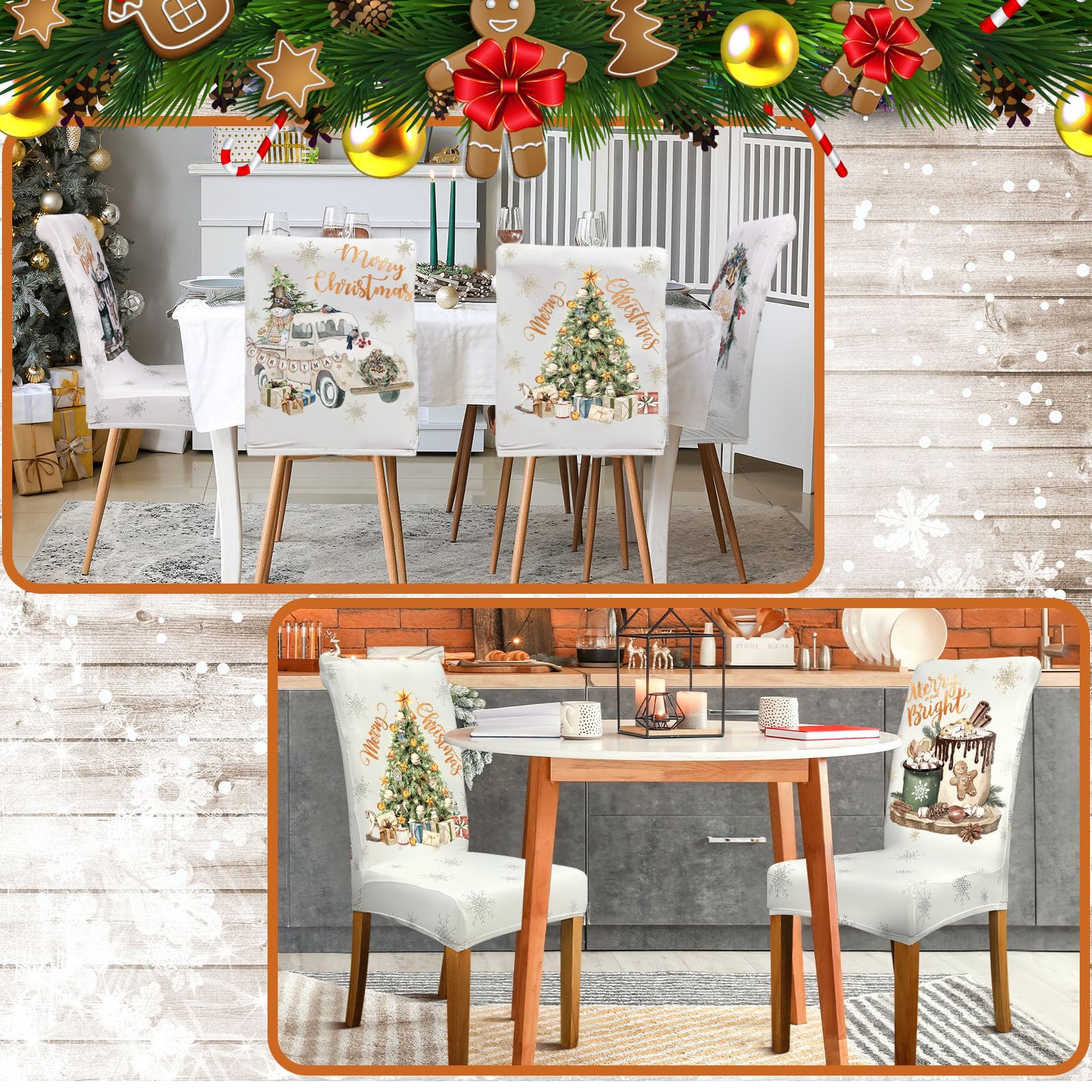 Moukeren dining table scene with covers creating coordinated holiday atmosphere