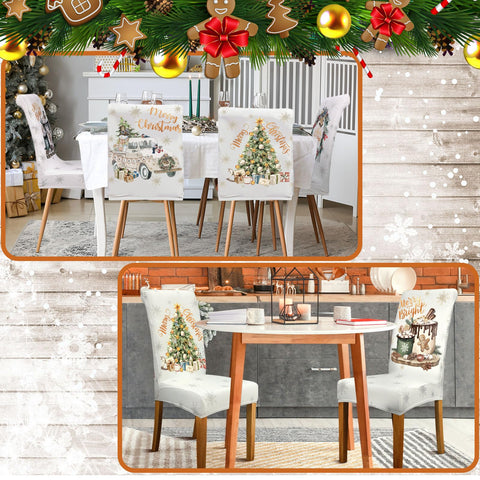 Moukeren dining table scene with covers creating coordinated holiday atmosphere