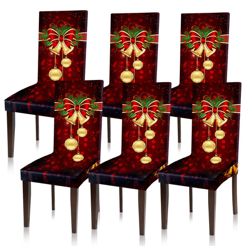 Moukeren front packaging showing six red chair covers and holiday styling benefit