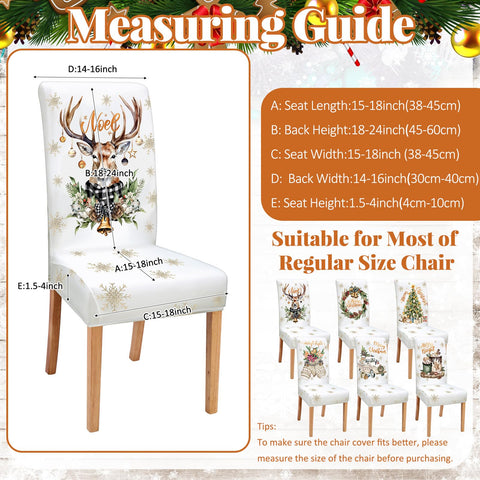 Moukeren Christmas tree cover on chair demonstrating full front fit and style