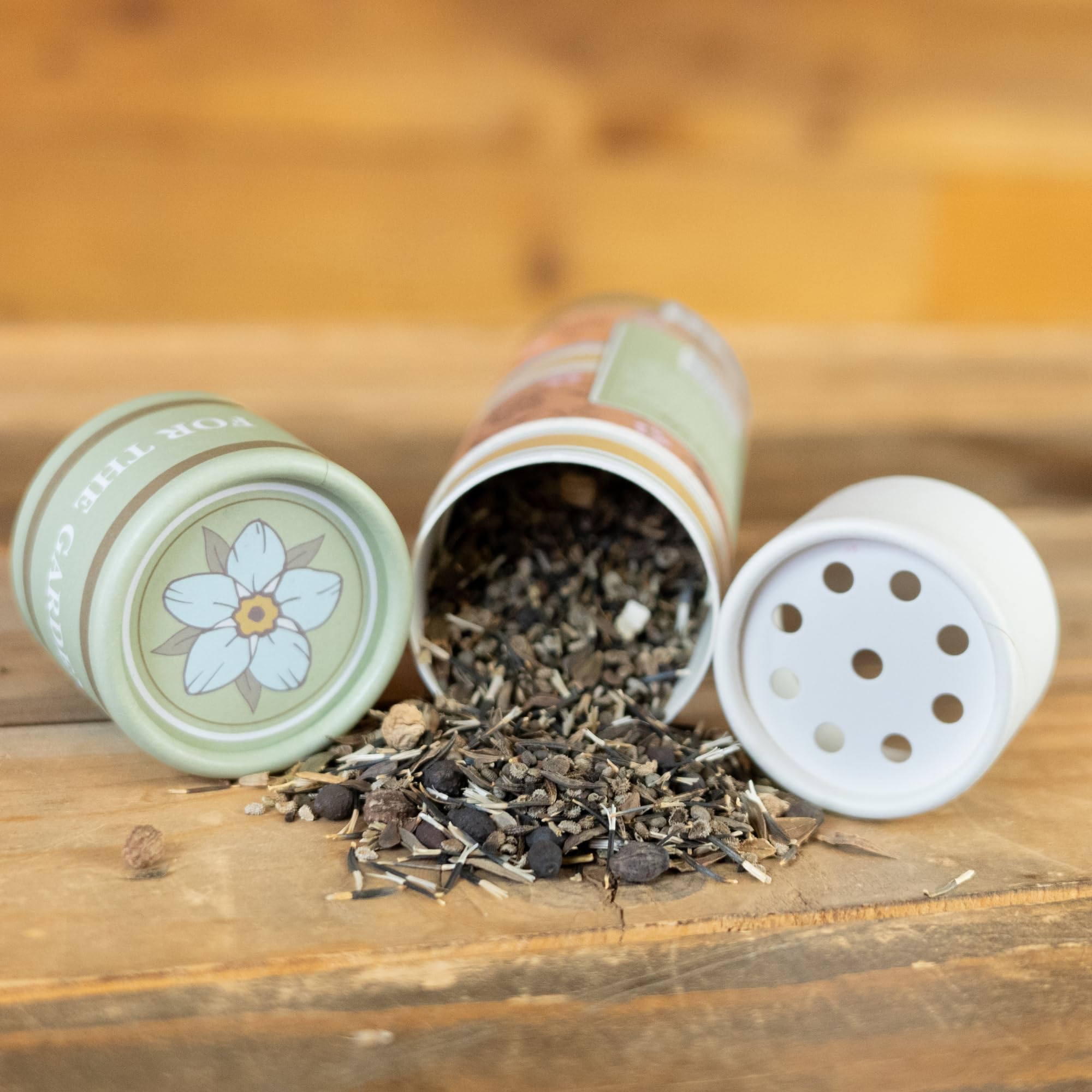 Mountain Valley Seed Company compostable shaker packaging emphasizing eco-friendly design
