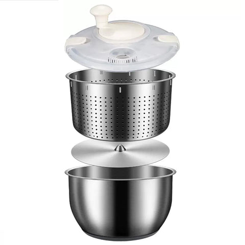 MOUNW stainless steel bowl front view shows durable construction and capacity
