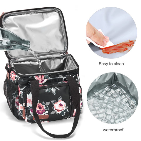 MOV COMPRA close-up of PEVA lining and seams, easy-to-clean benefit