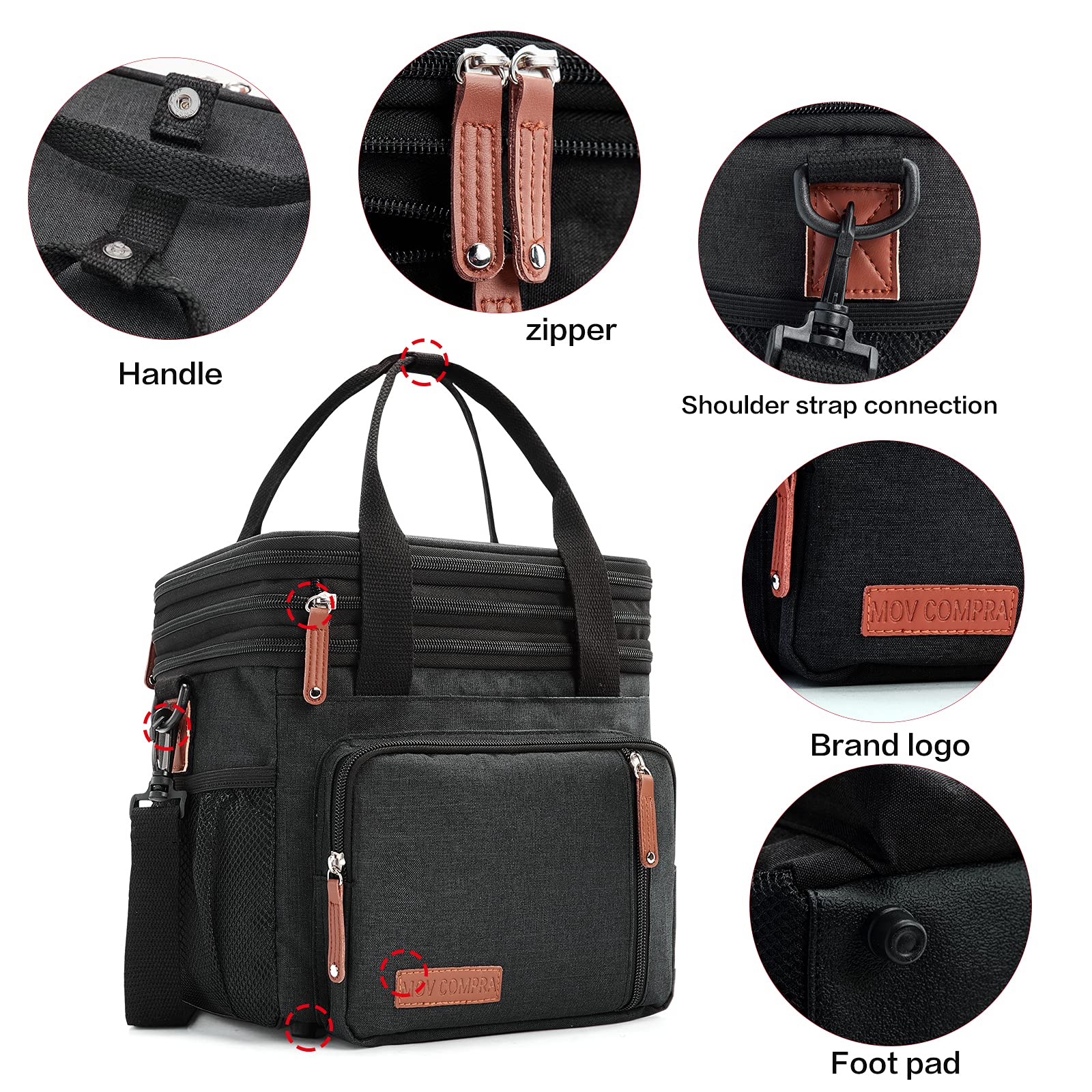 MOV COMPRA front pockets open showing phone and keys neatly stored for better organization benefit