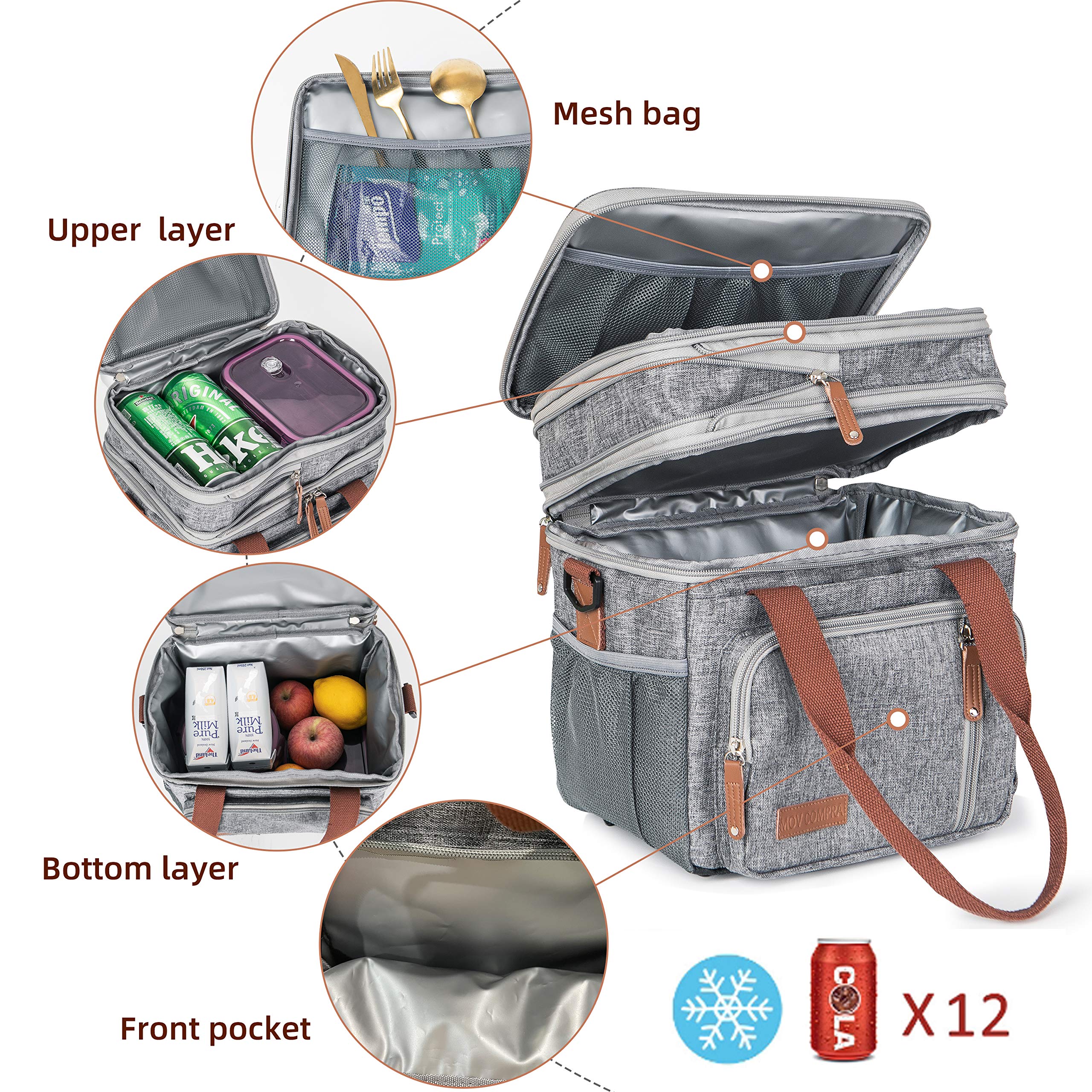 MOV COMPRA side pockets holding bottle and napkin for quick access and organized benefit