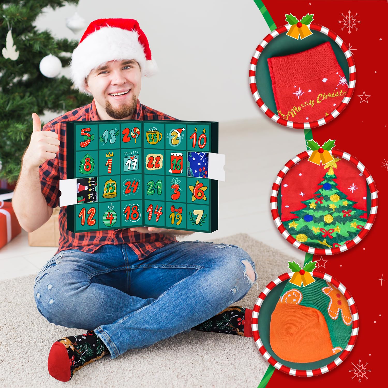 MOVINPE full layflat view of 24 pairs displaying variety and gift-ready assortment