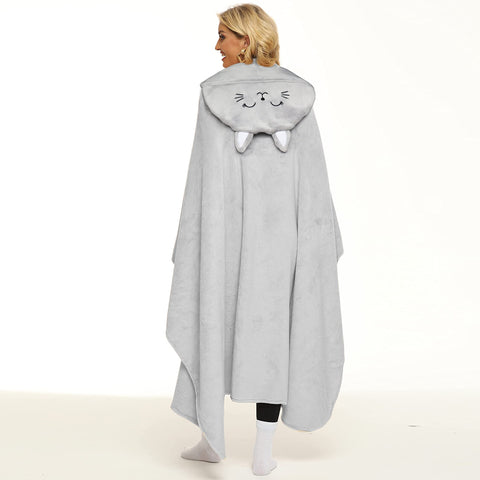 Moyel hood detail highlighting realistic cat hat and charming aesthetic benefit