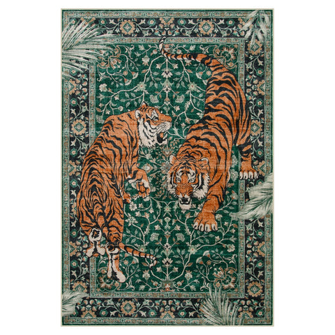 Moynesa rug with child and dog playing showing pet-safe, low-maintenance surface
