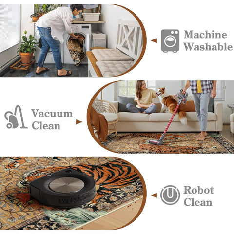 Moynesa rug placed on wood floor benefit non-slip stability in living spaces