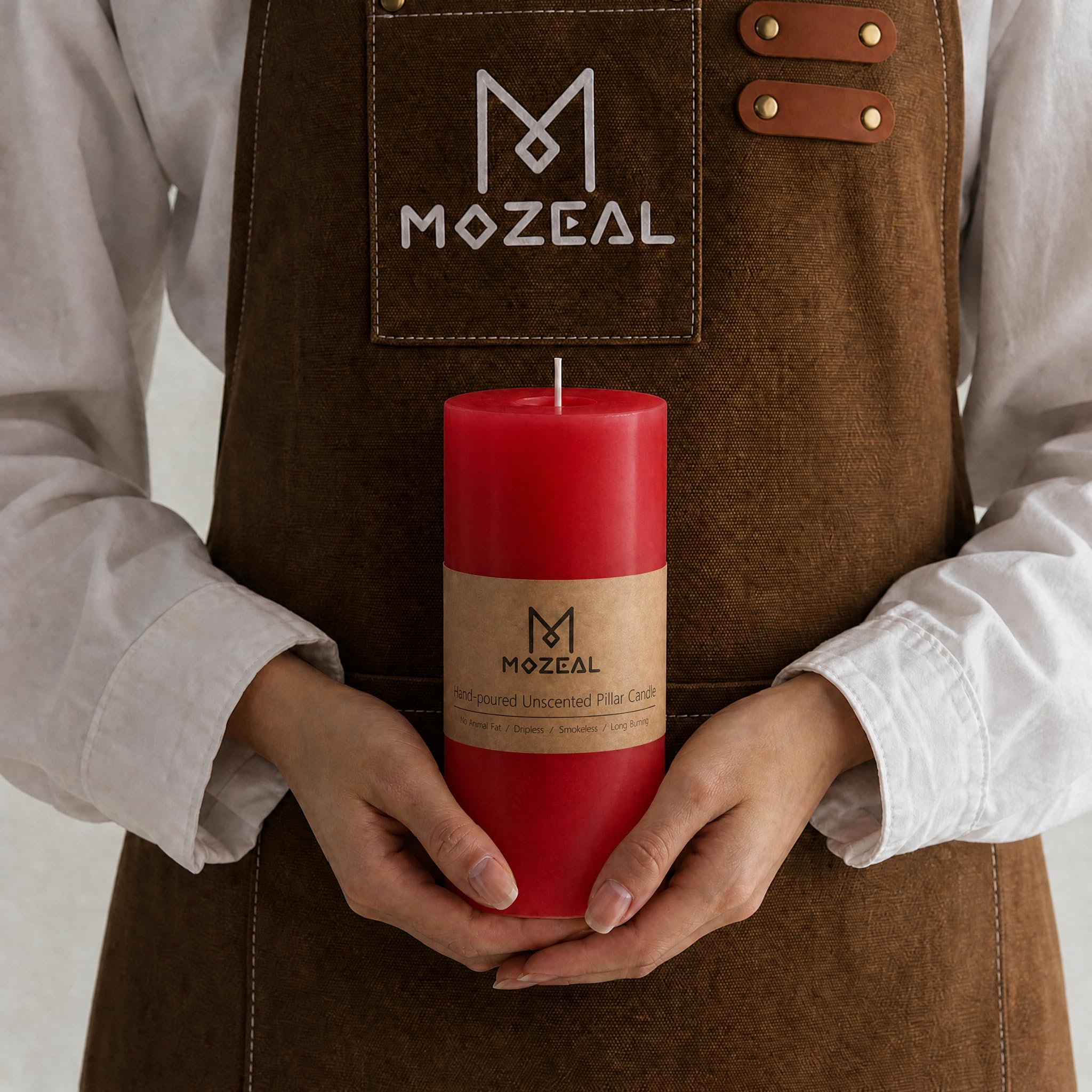 MOZEAL candle wax close-up showing smooth texture and quality