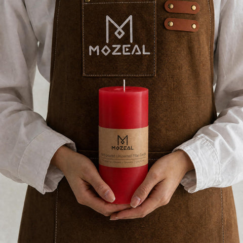 MOZEAL candle wax close-up showing smooth texture and quality