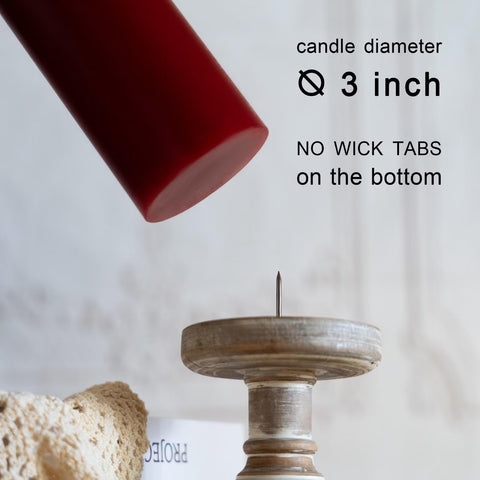 MOZEAL candle held in hand to show scale and sturdy size benefit for placement