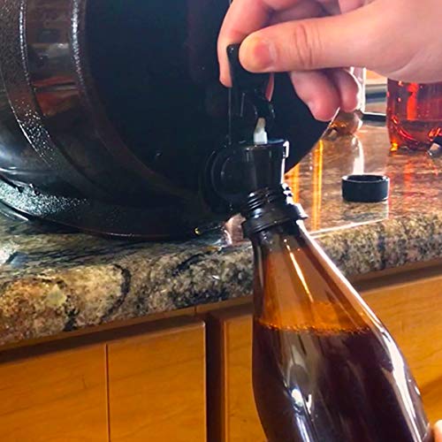 Mr. Beer 2-gallon keg size comparison next to sink to illustrate compact footprint and space savings