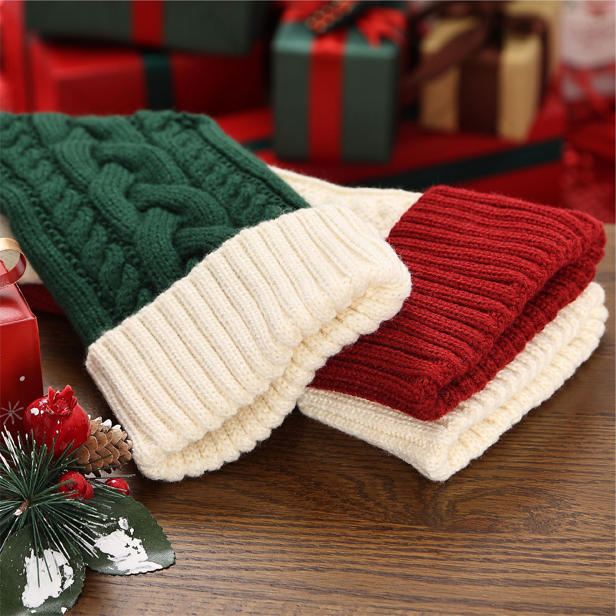 Mr. Pen 18-inch stocking beside a ruler to show exact size and gift fit