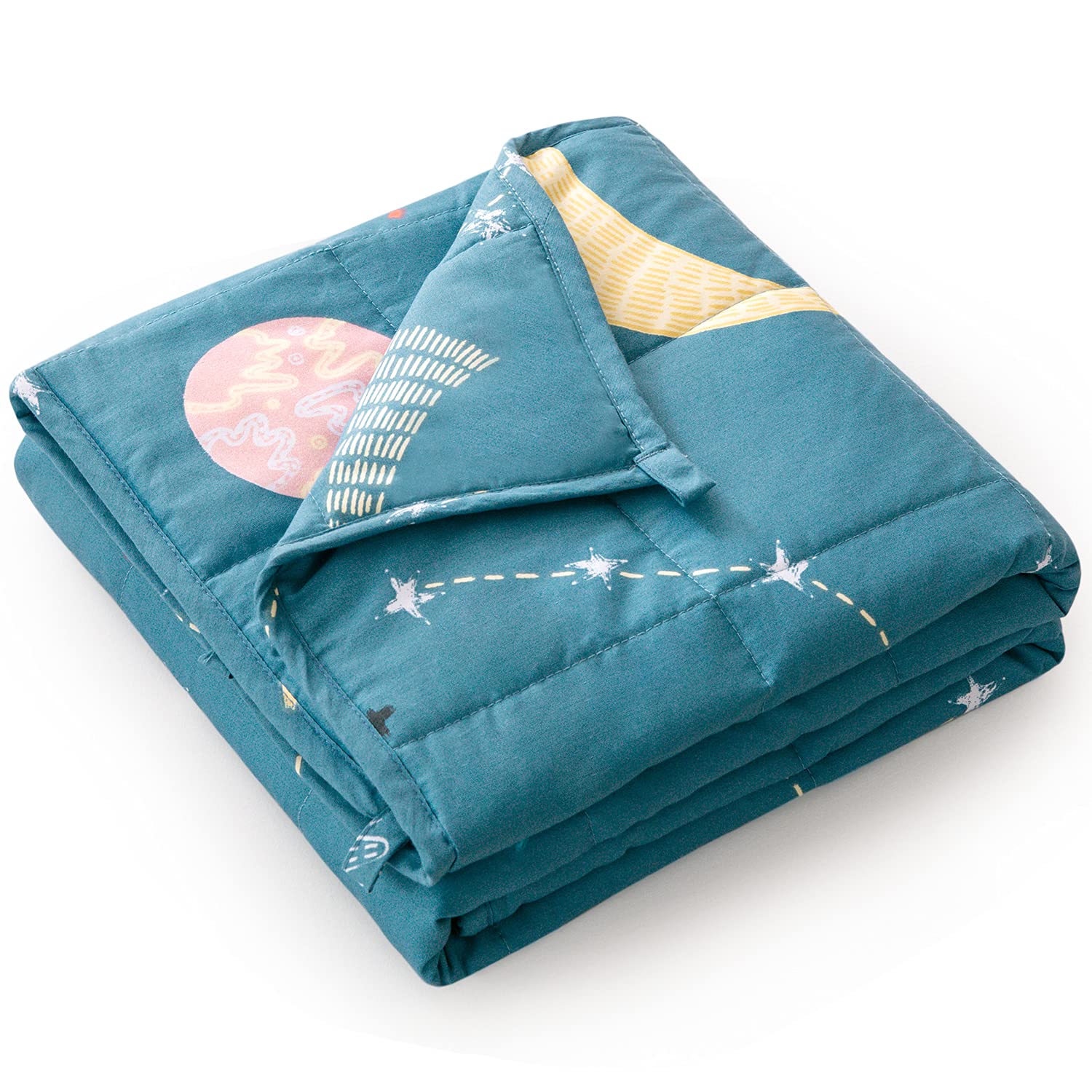 Mr. Sandman front packaging showing Star Moon Blue print and benefits